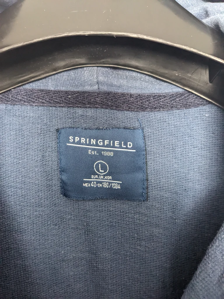 Veste com capuz e zíper Springfield, tamanho L, muito bom estado – photo 2